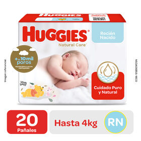 Regalo Pañal Huggies Natural Care Froz. Talla RN 20 unid