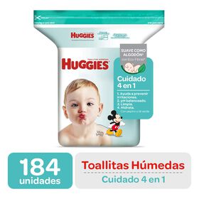 Toallitas Húmedas Huggies Cuidado 4 en 1 - 184 unid