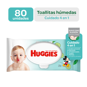 Toallitas Húmedas Huggies Cuidado 4 en 1 - 80 und