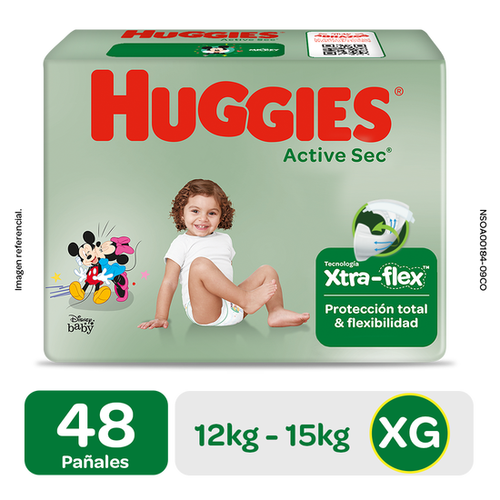 Pañal Huggies Active Sec